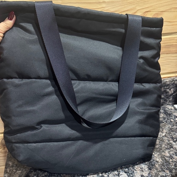 Quilted Black Tote Bag with Emblem by Pink - Picture 5 of 5